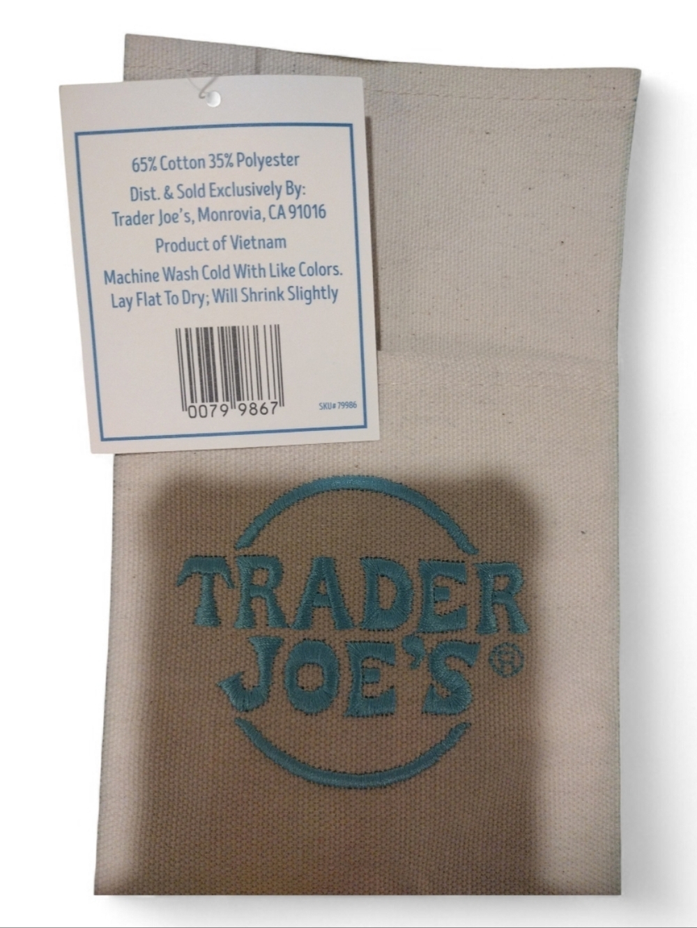 Mint Green Trader Joe's Spring Tote Bag - Picture 3 of 3